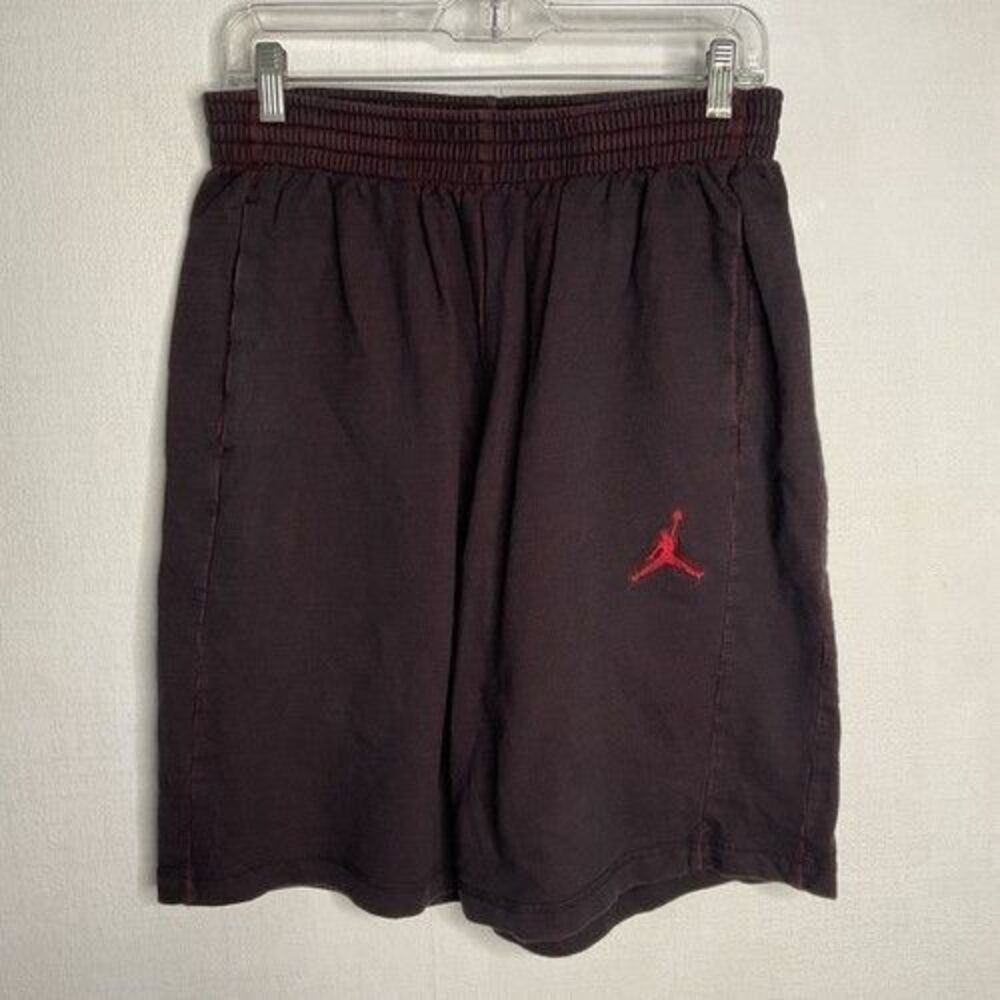 VTG Air‎ Jordan Jumpman Black Drawstring Athletic Fleece Shorts Men Size XL